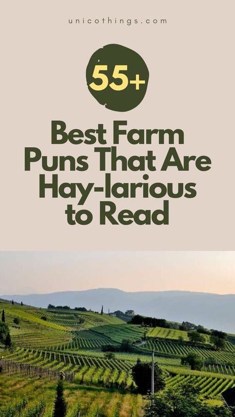 Get ready to 'harvest' some laughter with these funny and hilarious farm puns that will 'farm' your way into a laughter-filled day. Cow Puns, Farm Humor, Witty Comebacks, Double Entendre, Funny Farm, Smile On, Funny Puns, Bones Funny, A Smile