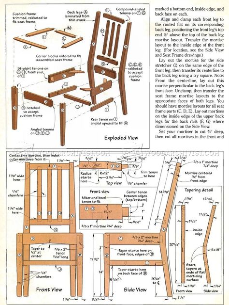 Dining Chair Plans, Woodworking Plans Patterns, Hantverk Diy, Wood Chair Design, Woodworking Plans Pdf, Chair Design Wooden, Woodworking Plans Beginner, Woodworking Projects Furniture, Woodworking Projects For Kids