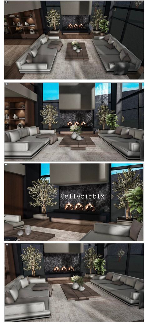 Bloxburg Luxury Living Room Ideas, Blockburg House Aesthetic, Places To Make In Bloxburg, Bloxburg Mansion Interior Layout, Big Mansions Bloxburg, Blocksburg Interior Ideas, Bloxburg Modern House Interior Entrance, Interior Design Layouts, Bloxburg Modern House Inside