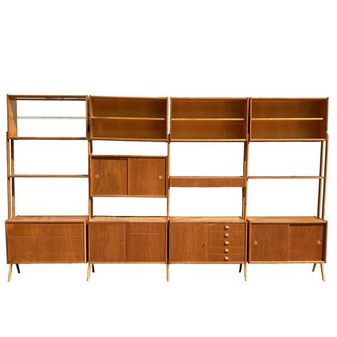 Wall Shelf System, Mid Century Library, Mid Century Wall Shelves, Mid Century Wall Unit, Shelf System, Rembrandt, Wall Unit, Wall Shelf, Wall Shelves