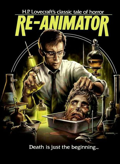 Herbert West, Fright Rags, Miskatonic University, Terror Movies, Horror Shirts, Re Animator, Graduate Student, Horror Movie Icons, Horror Artwork