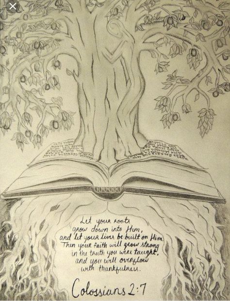 Christian Drawings, Majestic Tree, Bible Drawing, Tree Tattoos, Jesus Drawings, Jesus Artwork, Bible Journaling Ideas Drawings, Bible Doodling, Wonders Of Nature