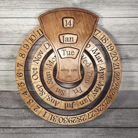 Wooden Perpetual Calendar, Leaf Identification, Last Name Wood Sign, Phd Gifts, Wood Calendar, Glow Forge, Router Cnc, Wooden Calendar, Medical Student Gift