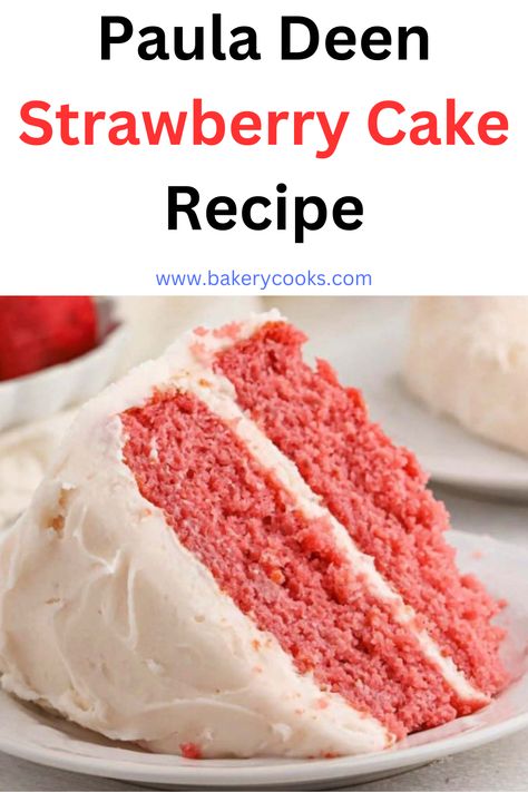 Paula Deen Strawberry Cake recipe is a divine blend of sweetness and flavor. With luscious layers of strawberry-infused goodness and creamy frosting, it's a true crowd-pleaser. Follow Paula's guidance, add your personal touch, and savor every heavenly bite of this delightful dessert. Ultimate Strawberry Cake, Paula Deen Strawberry Cake Recipe, Paula Deen Strawberry Cake, Strawberry Layer Cake Recipe, Strawberry Cake Paula Deen, Starberry Cake, Cakes Fillings, Strawberry Layer Cake, Strawberry Layer Cakes