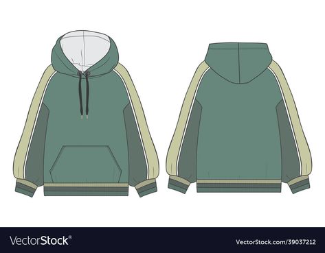 Hoodie Dress Outfit, Hoodie Vector, Hoodie Illustration, Fashion Flat Sketch, Clothing Templates, Fashion Dream Job, Hoodie Drawing, Illustration Template, Flat Sketches