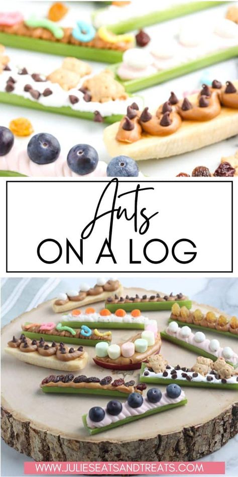 Ladybug Snacks Preschool, Ants On A Log Snack Variations, Bug Themed Snacks, Cute Snacks For Kids, Ants On A Log Snack, Insect Snacks, Jungle Snacks, Ladybug Snacks, Safari Snacks