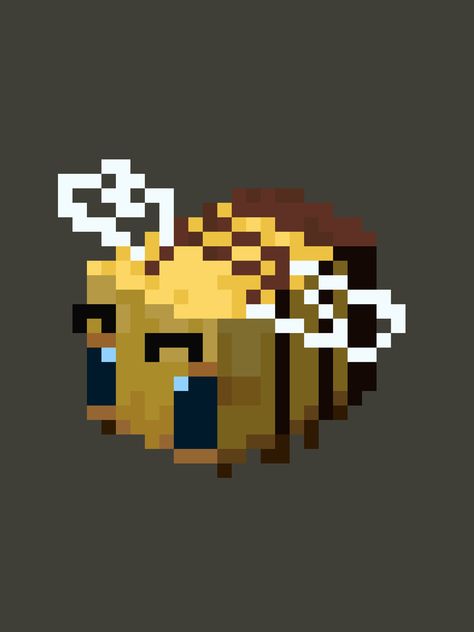 Minecraft Bee Pixel Art, Bee Pixel Art, Minecraft Bee, Bee Cross Stitch, Mafia Style, Pixel Art Minecraft, Fandom Drawing, Pixel Art Tutorial, Easy Pixel Art