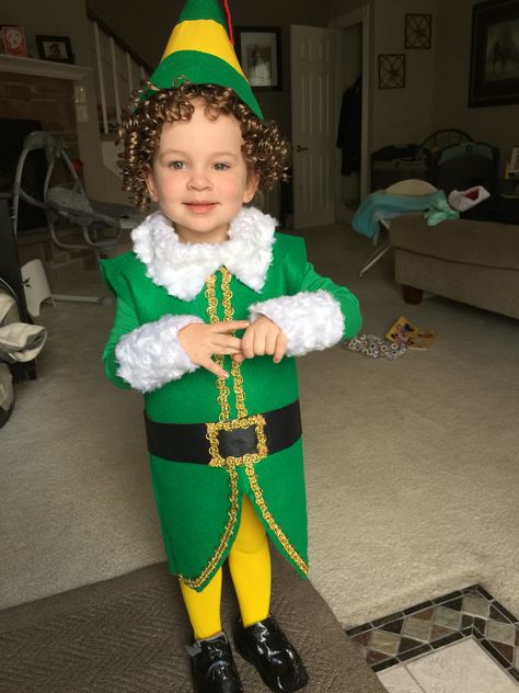 Homemade Buddy the Elf Halloween costume Buddy The Elf Diy Costume, Elf Costume Ideas, Christmas Elf Costume Diy, Womens Elf Costume, Kids Elf Costume, Buddy The Elf Costume, Diy Elf Costume, Elf Fancy Dress, Diy Christmas Elves