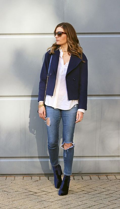 Suede Ankle Boots Outfit, Blue Boots Outfit, Suede Boots Outfit, Blue Velvet Boots, Navy Blue Boots, Blue Ankle Boots, Blue Suede Boots, Boots Outfit Ankle, Booties Outfit