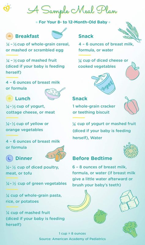 9 10 12 Month Old Baby Meal Plan & Development Milestones 10 MONTHS – WEEK 3 Waking – Milk. Breakfast – Banana with eggy bread soldiers. Mid-morning – Water or diluted fruit juice, Fruit or vegetable snack. Lunch – Roast chicken pie with mashed potato topping. Mid-afternoon – Milk and fruit or vegetable snack. Baby Meal Plan, Baby Development Milestones, Baby Food Schedule, Fingerfood Baby, 11 Month Old Baby, Baby Breakfast, 7 Month Old Baby, Baby Food Chart, Development Milestones