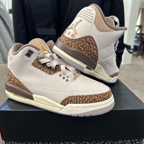 Jordan 4’s Tan, Jordans 3 Brown, Jordan For Boys Shoes, Jordans 4 Brown, Dream Shoe Collection, Brown Jordan 4s, Brown 4s, Retro 3 Outfits Jordan, Brown Jordan 3