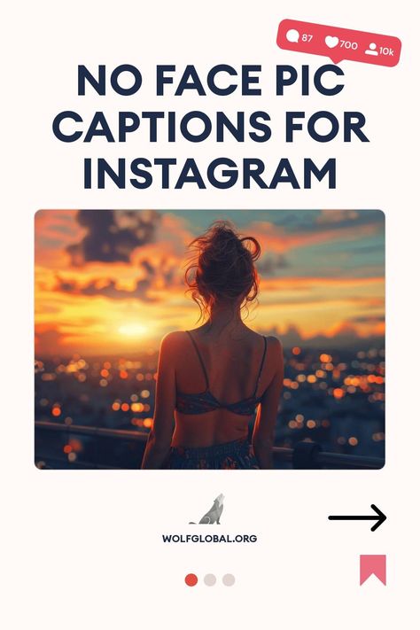 A woman overlooking a cityscape at sunset with overlay text about Instagram captions.
An infographic with playful statements about anonymity, each accompanied by an emoji.
A smiling person with a laptop, surrounded by social media engagement icons and an invitation to join an Instagram pod. Captions For No Face Pics, Pic Captions For Instagram, No Face Pictures, No Face Pics, Pic Captions, Creative Captions, One Word Caption, Background Stand, Face Pic