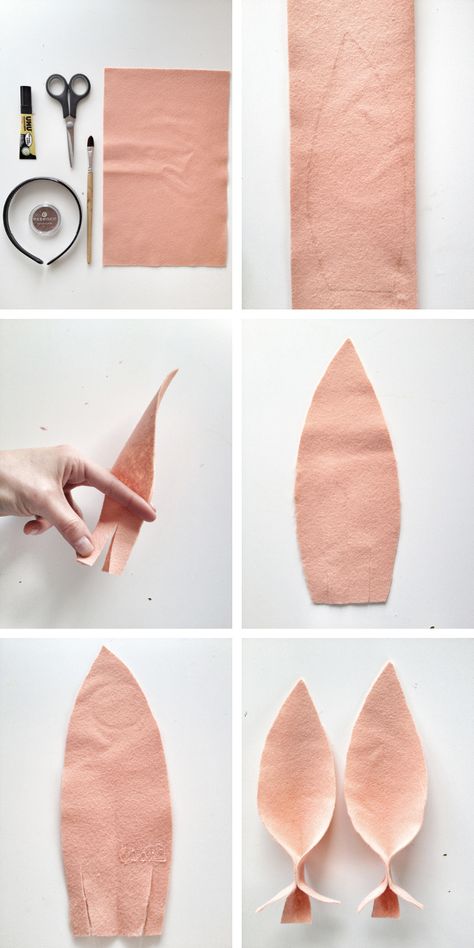 Instructions How To Make Rabbit Ears, Diy Rabbit Ears Headband, How To Make Bunny Ears, Rabbit Ears Diy, Diy Bunny Tail, Diy Bunny Ears, Peter Rabbit Flopsy, Baby Jungle, Creative Easter Eggs