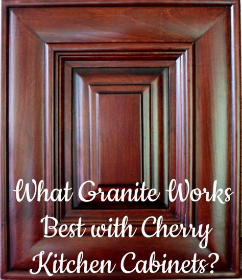 Cherry Kitchen Cabinets With Granite, Cherry Wood Kitchen Cabinets White Countertops, Kitchen Backsplash Ideas With Cherry Cabinets, Backsplash Ideas For Cherry Cabinets, Cherry Wood Cabinets With White Granite, Cherry Wood Dining Room Decor, Cherry Kitchen Cabinets Farmhouse, Kitchens With Cherry Wood Cabinets, Cherry Cabinets White Countertops