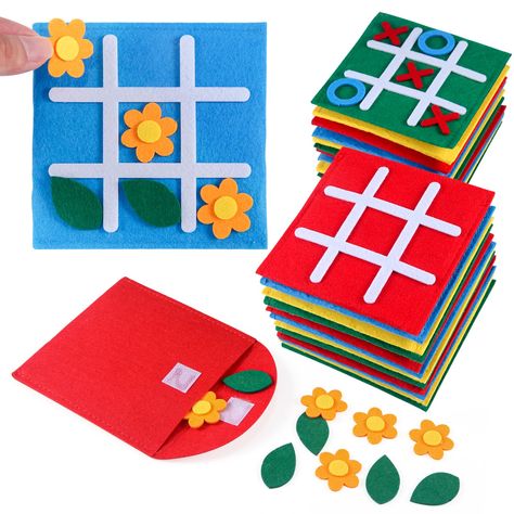 PRICES MAY VARY. Bulk Pack of 40: The Mini Felt Tic Tac Toe Boards come with individually wrapped. Each board measure 4.8 x 4.8 inches and include 5 colorful X's and O's ( or 5 shape of flower and leaf). Perfect for enjoying time for both kids and adults at family game nights. Fun for All Ages: Enjoy the simple Tic-Tac-Toe mini games wherever you go! Get fired up and be the first to get 3 game pieces in 1 row to be the winner! Great Brain Booster toys and develop kid's problem solving, logical s Natal, Classroom Gifts For Students, Summer Birthday Party Favors, Classroom Birthday Gifts, Goodie Bag Stuffers, Bulk Gifts, Gifts For Students, Goodie Bags For Kids, Classroom Prizes