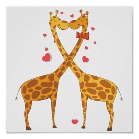 Giraffe Heart, Giraffe Neck, Giraffe Drawing, Giraffe Pictures, Funky Chairs, Funny Giraffe, Toddler Art Projects, Cartoon Heart, Love Poster