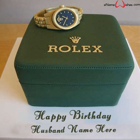 Write name on Rolex Birthday Name Cake with Name And Wishes Images and create free Online And Wishes Images with name online. Write Name On Cake, Birthday Cake Write Name, Cake Design For Men, Birthday Cake Writing, Cake For Boyfriend, Birthday Cake For Husband, Dad Birthday Cakes, Cake For Husband, Cake Name