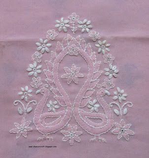 My craft works: embroidery Chikan Kari Embroidery Motifs, Chikenkari Dress Embroidery, Lucknowi Chikankari Embroidery Design, Chicken Kari Motifs, Chicken Kari Embroidery Motif, Chicken Kari Embroidery Designs, Lakhnavi Embroidery Design, Chikankari Embroidery Motifs Design, Chikankari Motifs Design