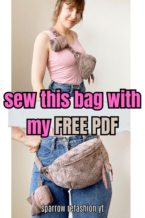 Unlock your creativity with my free PDF pattern for a versatile fanny pack or crossbody bag! Even if you're new to sewing, this tutorial makes it a breeze. Follow the step-by-step guide to stitch up your own stylish accessory. Express your unique style while enjoying a satisfying crafting experience. Get started today! 🧵🌟 #HandmadeAccessories #SewWithLove #BeginnerCrafts Unique Bag Sewing Patterns, Waist Bag Sewing Pattern, Hip Pack Pattern, Hip Bag Sewing Pattern, Quilted Fanny Pack Pattern, Diy Belt Bag Pattern Free, Free Bag Sewing Pattern Pdf, Hip Bag Pattern Free Sewing, Bum Bag Sewing Pattern