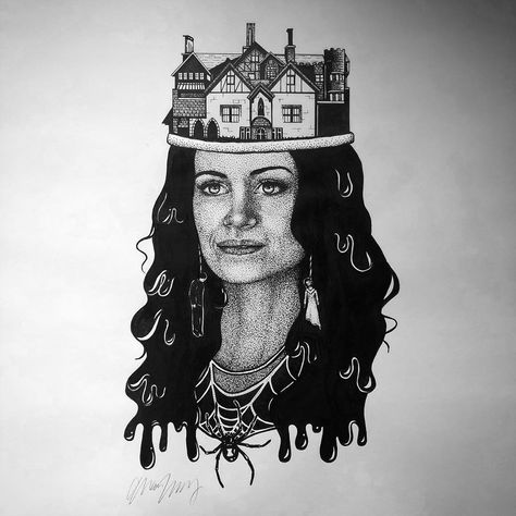 Olivia Crain, Realism Portrait, The Haunting Of Hill House, Haunting Of Hill House, Netflix Horror, Horror Drawing, Sketch Ink, Carla Gugino, Portrait Watercolor