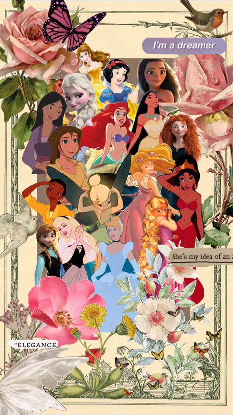 Aesthetic Disney, Foto Disney, Moodboard Collage, Disney Characters Wallpaper, Disney Princesses And Princes, All Disney Princesses, Disney Icons, 디즈니 캐릭터, Disney Background