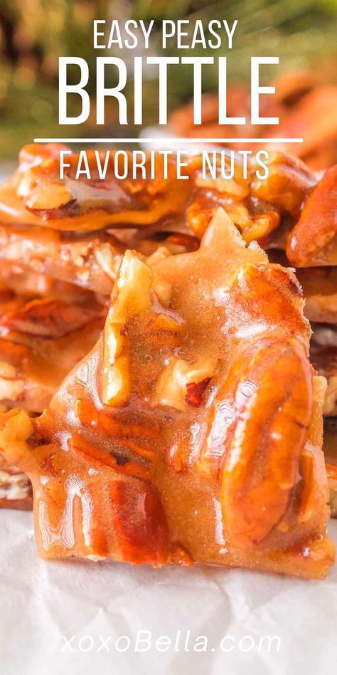 Christmas Peanut Brittle, Honey Brittle Recipe, Toffee Coated Peanuts Recipe, Maple Candied Walnut Recipe, Honey Nut Clusters, Pine Nut Brittle, Buttery Peanut Brittle Recipe, Brittle Recipes Easy, Peanut Brittle With Coconut