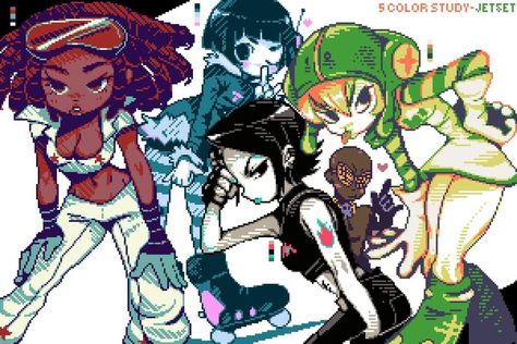 Christy Frisby on Instagram: “When u just trynna get some sleep... 💤💤💤 Jetset radio palette doodles for fun >:-J #jetsetradio #pixelart #pixel” Jet Set Radio, Soft Gamine, Swag Art, Art Folder, Arte Inspo, Cute Art Styles, Epic Art, Funky Art, Cartoon Art Styles