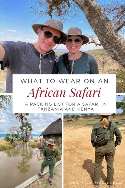 Packing List For Africa, Tanzania What To Wear, Packing For Kenya, What To Wear In Tanzania, Woman Safari Outfit, Packing For A Safari Africa, Clothes For Africa Trip, What To Wear In Kenya Outfit, Clothes For Safari Women