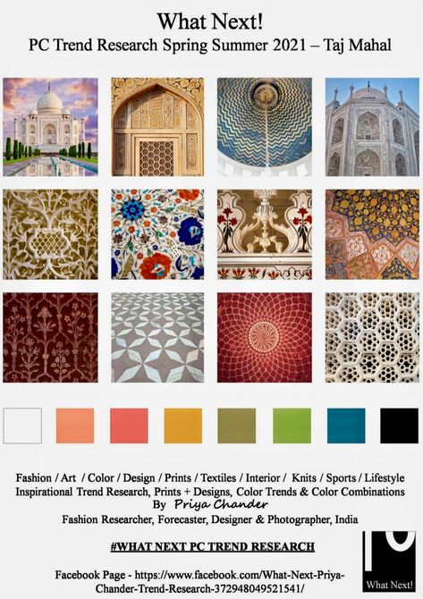 TAJ MAHAL / SS 20 Taj Mahal Interior, Hat Trends, Architect Fashion, Fashion Illustration Tutorial, Mughal Architecture, Best White Paint, Knitwear Trends, Fashion Forecasting, Textile Pattern Design