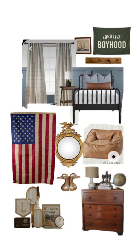 American Themed Nursery, American Themed Bedroom, Vintage American Nursery, All American Boy Nursery, Boys Americana Bedroom, Vintage Americana Nursery, American Nursery Theme, Vintage Americana Bedroom, Americana Bedroom Ideas