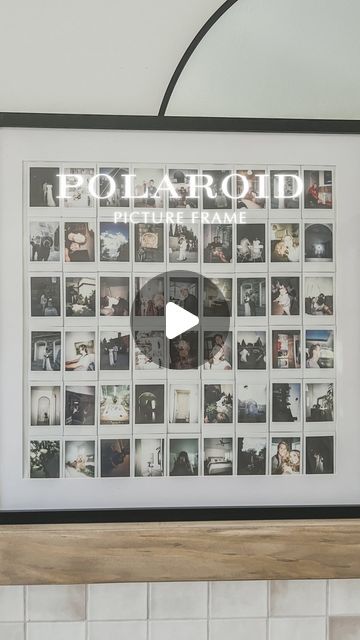 Polaroid Wall For Wedding, Polaroid Picture Display Ideas, Travel Photo Display Ideas, What To Do With Polaroid Pictures, Polaroids On Wall, Poloroid Pictures Ideas Display Wall Art, Polaroid Wall Ideas, Diy Polaroid Frame, Polaroid Frame Ideas