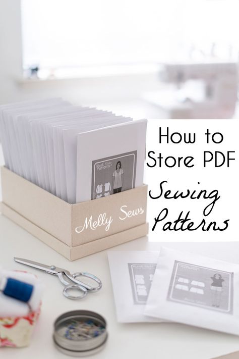 How to Store Sewing Patterns Sewing Pattern Storage, Fat Quarter Projects, Beginner Sewing Projects Easy, Leftover Fabric, Fabric Baskets, Sewing Projects For Beginners, Sewing Skills, Love Sewing, Sewing Tips