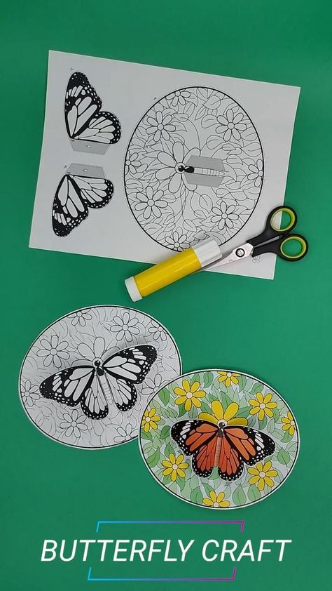 Pin on Idea Pins by you Paper Crafts Preschool, Butterfly Crafts Preschool, Crafts Butterfly, Paper Butterfly Crafts, Newspaper Crafts Diy, Butterfly Craft, Diy Crafts For Girls, Creation Art, Bible School Crafts