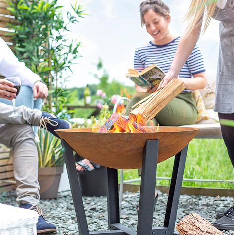 Small Fire Pit, Iron Bowl, Fire Basket, Orange Bowl, Steel Fire Pit, Wood Burning Fire Pit, Burning Fire, Wood Burning Fires, Fire Bowls