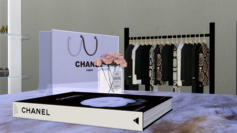 CHANEL & DE ROCHE pop up store | Patreon Pop Up Store, Sims Cc, Spa Day, Sims 4, Pop Up, Make Up, Chanel