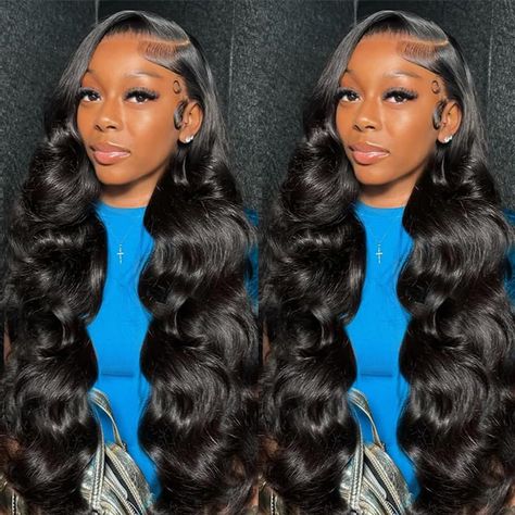 PRICES MAY VARY. 13x6 Lace Front Wigs Human Hair Material: 100% Unprocessed Brazilian virgin human hair body wave frontal wig 180 density, full and thick, no shedding, no smell, no tangled, silky and bouncy, can be dyed, bleached, straightened and restyled. Body Wave HD Lace Front Wigs Detail: 13x6 HD Transparent Swiss Lace, soft and breathable, suitable for most skins, easy to bleach knots, easy to install, natural hairline with baby hair looks more natural. Body Wave Wigs Human Hair Quality: 1 Old Lady Wigs, Lace Front Middle Part Curls, 28 Inch Wig Straight, Black 30 Inch Buss Down, 38 Inch Hair, Side Part Body Wave Wig Hairstyles, Wig Styles Middle Part, Long Curly Lace Front Wigs Hairstyles, Wig Hairstyles Black