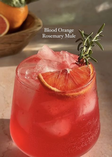 Blood Orange Rosemary Mocktail Mule — Join Jules Mocktail Mule, Thanksgiving Mocktail Recipe, Fall Mocktail Recipe, Blood Orange Mocktail, Rosemary Mocktail, Join Jules, Orange Mocktail, Hosting Ideas, Dry January