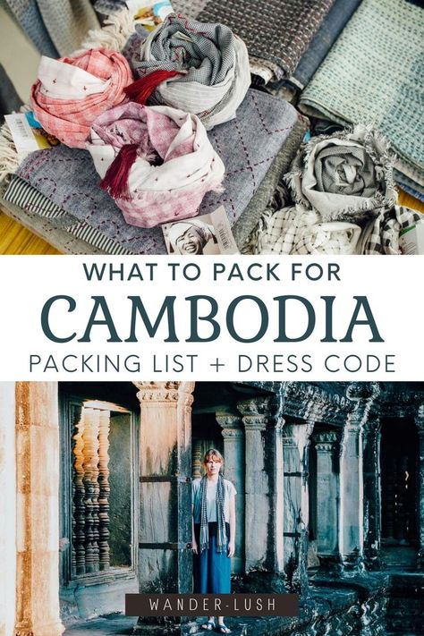 A helpful (non-generic!) Cambodia Packing List written by someone who lived there. Learn what to wear in Cambodia, how to dress, and discover handy gadget and accessories to pack for your trip. Southeast Asia Packing, Beach Trip Packing List, Asia Packing List, Beach Trip Packing, Asia Cruise, Cambodia Beaches, Trip Packing List, Things To Pack, Vietnam Backpacking