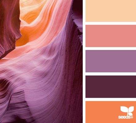 Purple Orange Color Scheme, Plum And Coral Wedding, Peach And Plum Color Palette, Purple Peach Color Palette, Color Palette Spiritual, Lavender Orange Color Palette, Pink Peach Orange Color Palette, Peach Color Palette Colour Schemes, Spiritual Color Palette