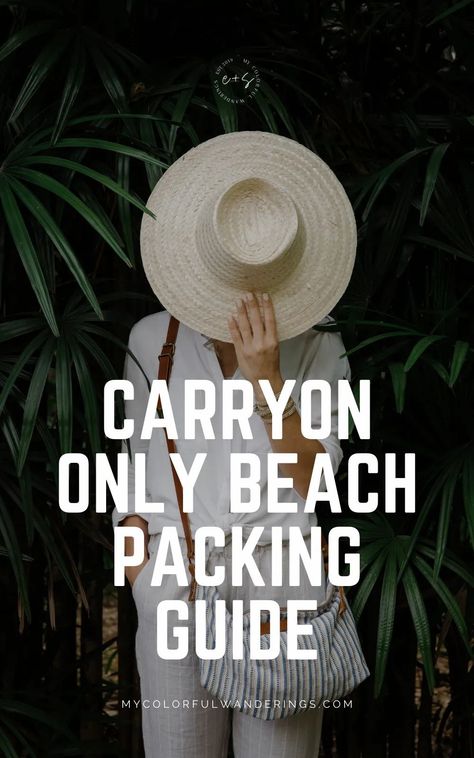 Make sure you pack it all and pack it right so you're not wasting any time. All-inclusive resorts and margaritas cannot enjoy themselves! Get our free printable list on what to pack for the beach! what to bring to the beach, beach packing list, safety travel packing guide, packing list for beach, packing list for beach vacation, summer outfits, spring outfits Carry On Beach Packing, Minimal Beach Packing List, Carryon Packing Beach Vacation, Minimal Packing Beach Vacation, Carry On Beach Vacation, How To Pack Light For Beach Vacation, Florida Beach Packing List, 4 Day Beach Vacation Outfits, Beach Vacation Carry On Only