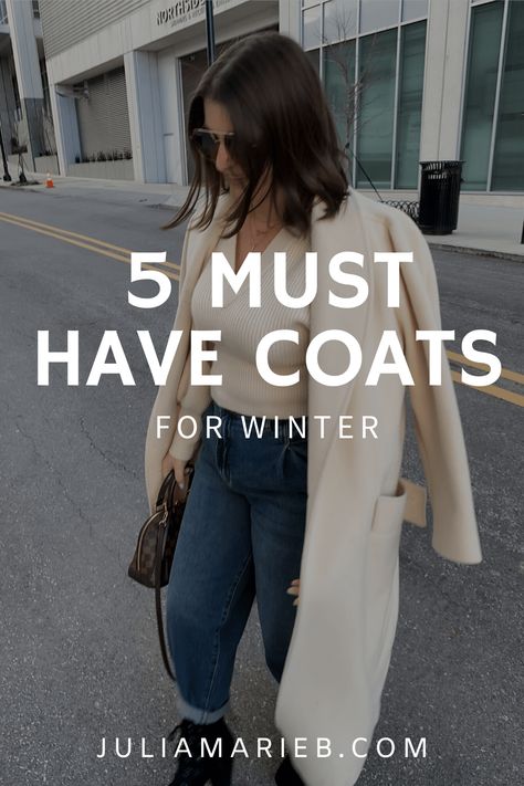 5 MUST HAVE COATS FOR WINTER | ALL FIVE HERE: http://www.juliamarieb.com/2020/01/05/5-must-have-coats-for-winter/ | @julia.marie.b Winter Coats Women Casual, Trendy Winter Coats, Coats For Winter, Winter Coat Trends, Julia Marie, Cute Winter Coats, Stylish Winter Coats, Casual Winter Coat, Trendy Coat