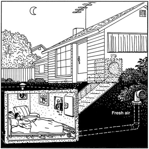 00307 Underground Bedroom, Doomsday Bunker, Underground Shelter, Panic Rooms, Fallout Shelter, Storm Shelter, Underground Bunker, Underground Homes, Hidden Rooms