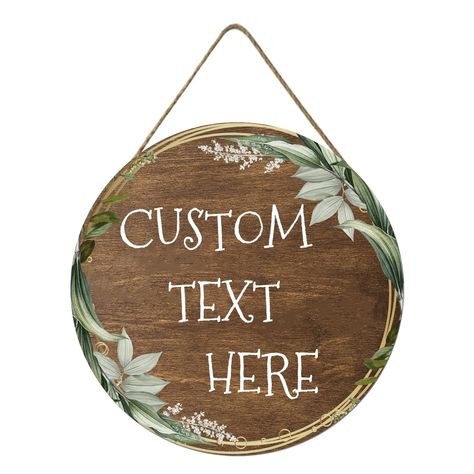 PRICES MAY VARY. The wooden door sign is ideal to display at your room, front doors, garage, kitchen, garden, office, shop, cafe or restaurant etc. A unique rustic wooden hanging sign decor will fit into any occasions. And matches other modern farmhouse and country-themed decorations. Makes a great housewarming gift as well!Material: Medium density fiberboardSize: 11.2"x11.2"（28x28 cm）、12"x12"（30x30 cm）Shape: Round SignPackage: 1 x Wooden Door Sign + 1 x Rope Backyard Door, Wooden Business Signs, Farmhouse Backyard, Garage Kitchen, Wooden Door Signs, Themed Decorations, Hanger Wall, Sign Decor, Office Shop