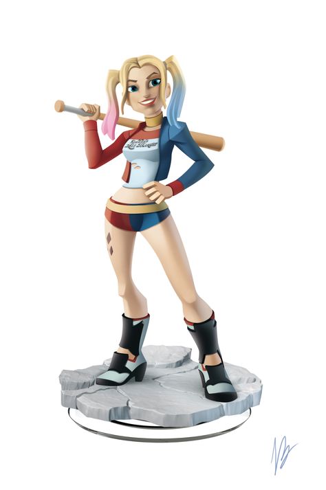 ArtStation - Harley Quinn Disney infinity style, Valerio Buonfantino Disney Infinity Characters, Disney Infinity Figures, Infinity Art, Pop Marvel, Disney Infinity, Play Set, Disney Toys, Designer Toys, 3d Characters