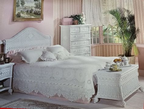 Wicker Bedroom Furniture | Kozy Kingdom | 800-242-8314 White Wicker Bedroom Furniture, White Wicker Bedroom, Wicker Bedroom Furniture, Wicker Bedroom, Bedroom Items, Old Room, White Wicker, White Rooms, Bedroom Sets