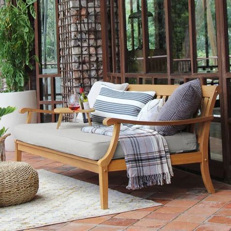 Outdoor Daybeds | Wayfair Daybed Cushion, Sofa Daybed, Patio Daybed, Outdoor Sofas, Outdoor Daybed, Outdoor Couch, Daybed Sofa, Teak Frame, Teak Outdoor