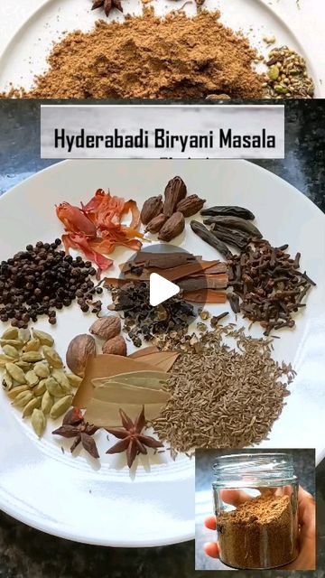 Hyderabad Biryani Recipe, Chicken Biryani Recipe Hyderabadi, Biryani Masala Powder Recipe, Biriyani Masala, Hyderabad Biryani, Hyderabadi Food, Hyderabadi Biryani Recipe, Biriyani Recipes, Biryani Masala Powder