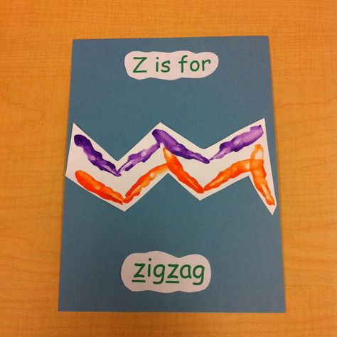 Z is for zigzag handprint pic Zig Zag Craft Preschool, Letter Z Preschool Crafts, Letter Z Crafts For Toddlers, Z Is For Craft, Z Is For, Airport Classroom, Z Activities For Preschool, Letter Z Crafts For Preschoolers, Letter Z Craft