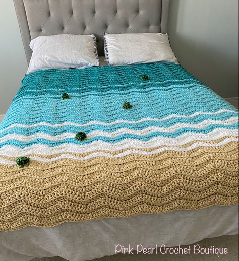 Sea Turtle Blanket Crochet, Crochet Beach Blanket, Turtle Blanket Crochet, Sea Turtle Blanket, Ocean Blanket, Crochet Sea Turtle, Turtle Blanket, Beach Room Decor, Ocean Room