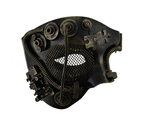 Half Face Masquerade Mask, Phantom Mask, Steampunk Robot, Mode Steampunk, Steampunk Mask, Diesel Punk, Half Mask, Masquerade Costumes, Steampunk Diy